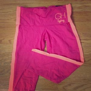 Pink gilly hicks yoga legging crop