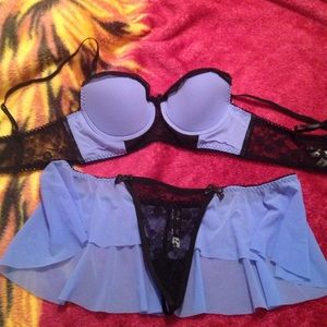 NWOT Bra and Skirted Thong