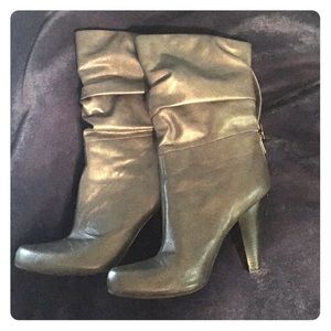 Gray Heeled Boots