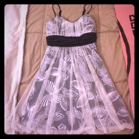 Sparkly butterfly tulle dress