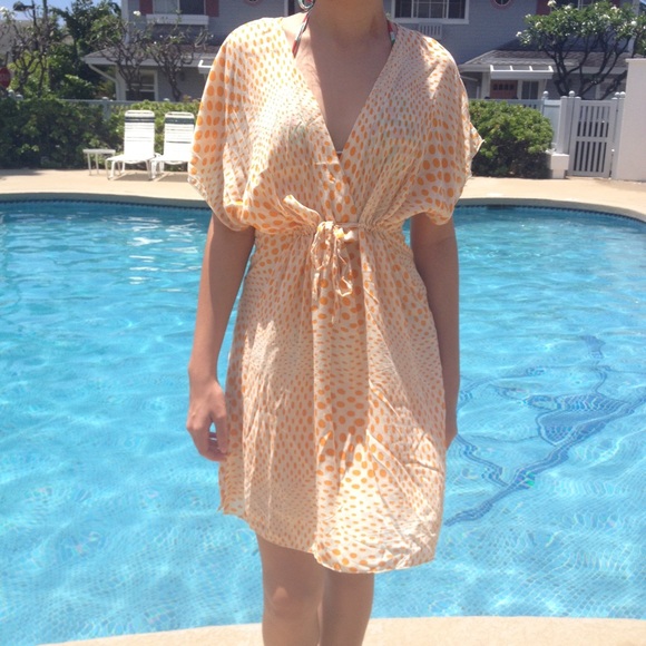 Sherbet Orange Summer Beach Dress