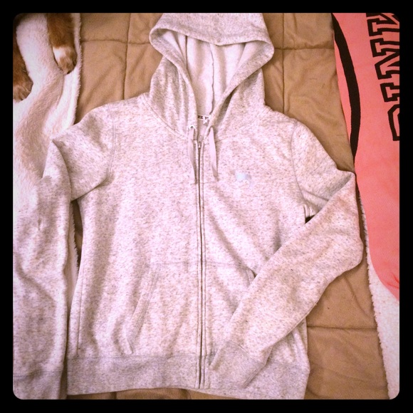 Gray Victoria's Secret (PINK) zip-up sweater