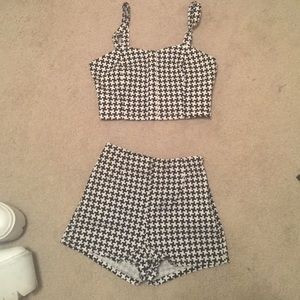 90's Vintage Houndstooth matching set