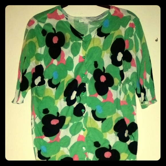 New York & Company Floral Sweater
