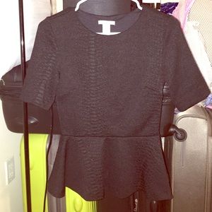 Peplum top with sleeve