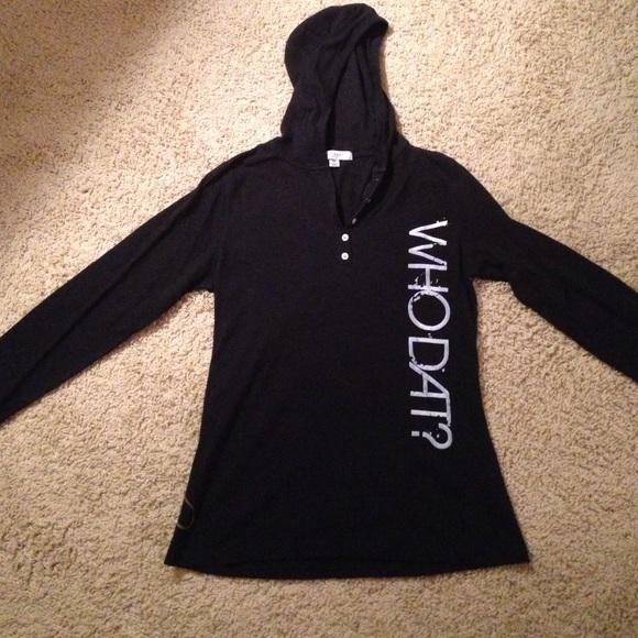 Who Dat hooded long sleeve thermal