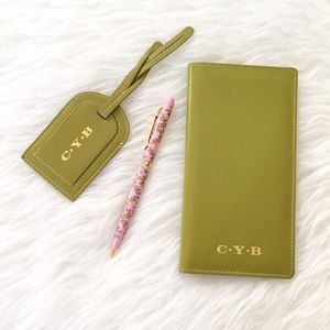 Personalized Checkbook cover and bag tag