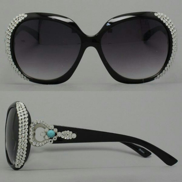 Black Crystal Sunglasses