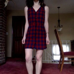 Cooperative plaid/flannel dress
