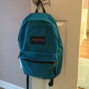blue jansport backpack