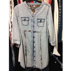 Jean Jacket/ dress ( depends on how tall you are)