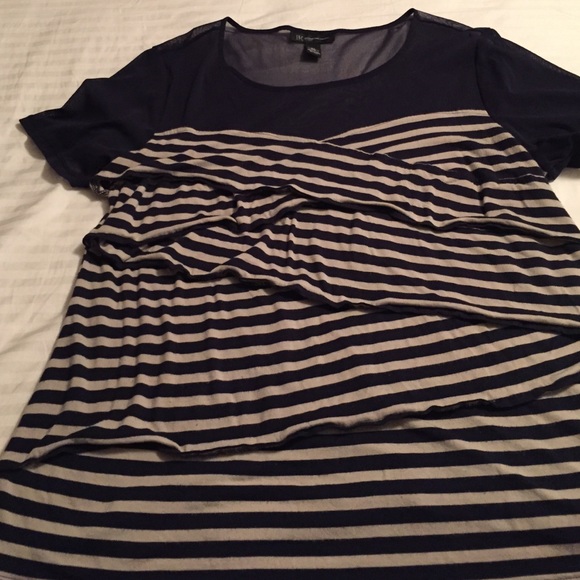 Beautiful blue and tan stripe top