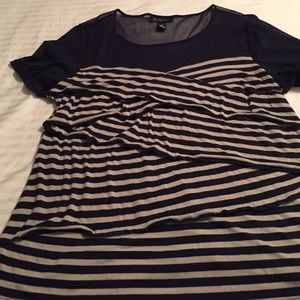 Beautiful blue and tan stripe top