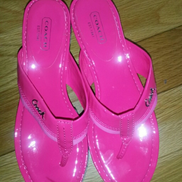 Coach pink sandals