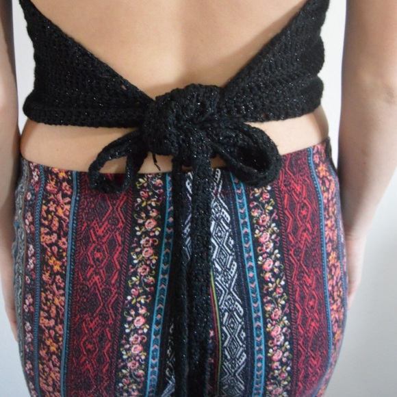 Black Crochet Halter - Picture 3 of 3