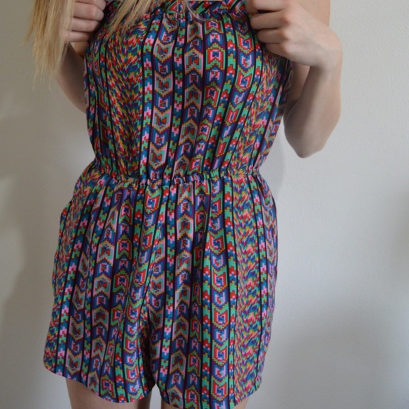 Geometric Rainbow Playsuit - Picture 1 of 2