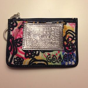 Coach poppy key ring wallet