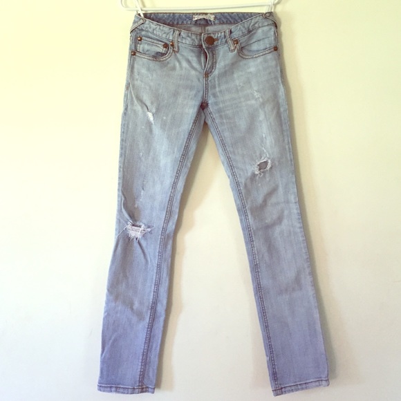 Free People: light wash distressed jeans