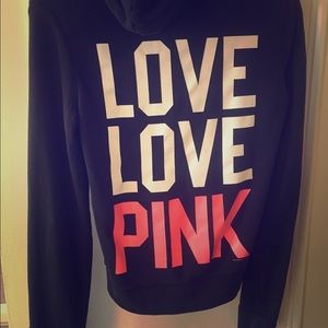 Black hoodie jacket by PINK