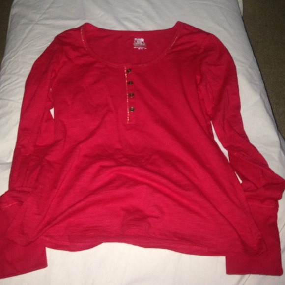 red long sleeve shirt