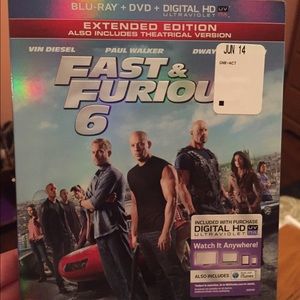 Fast 6 DVD And Blue Ray