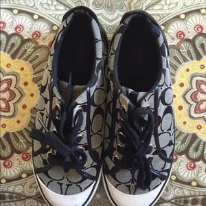 Black and Grey Coach Shoes