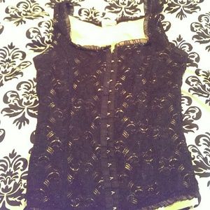 Lace tank top corset