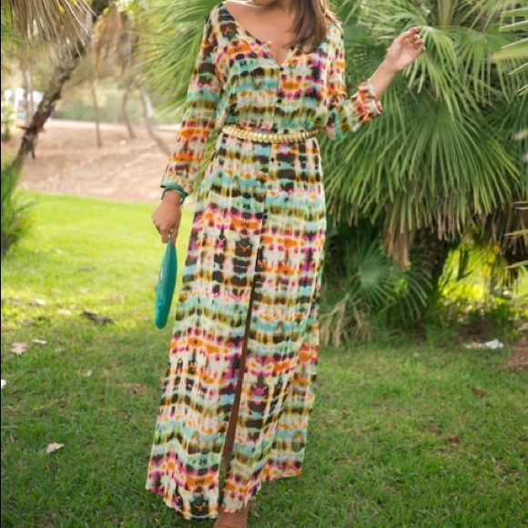 Boho chiffon Tie dye print cardigan S-M - Picture 2 of 2