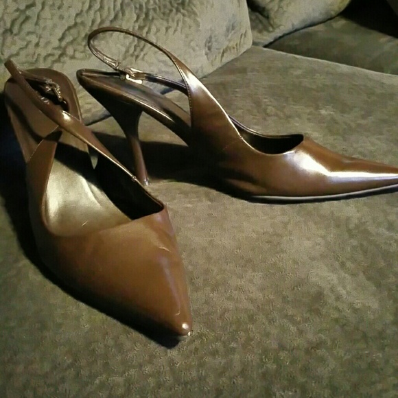 Women's  Brown Pointed Toe Mules