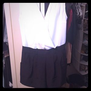 Black and white romper