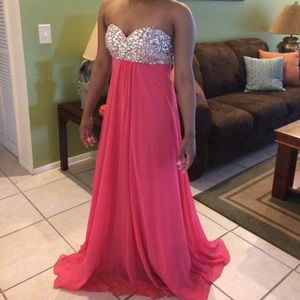 Long Pink Prom Dress