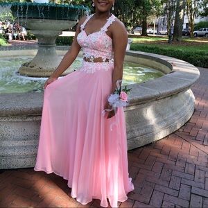 Long Pink Prom Dress
