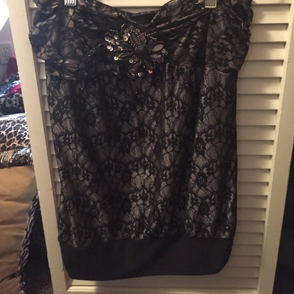 Dressy strapless top