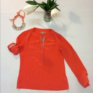 Banana Republic silk peach blouse