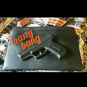 🆕Black Embossed Gun Clutch, #2