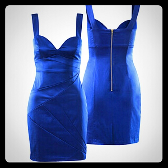 H&M Royal Blue Party Zipper Dress