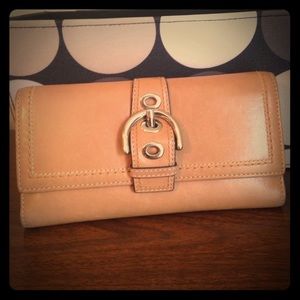 Vintage Tan Leather Coach Wallet