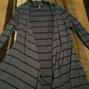 Navy and black cardigan