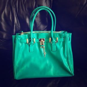 Green Double Zip Tote
