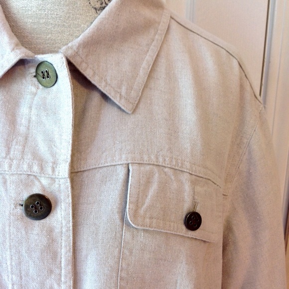 Beige Linen Jacket by Charter Club, Plus Size