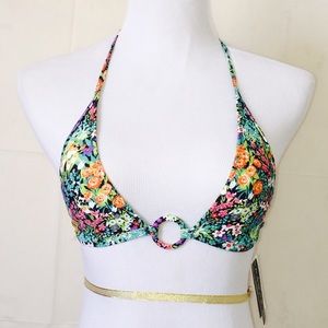 NWT Floral Print Bikini Top/$42 value by Rampage