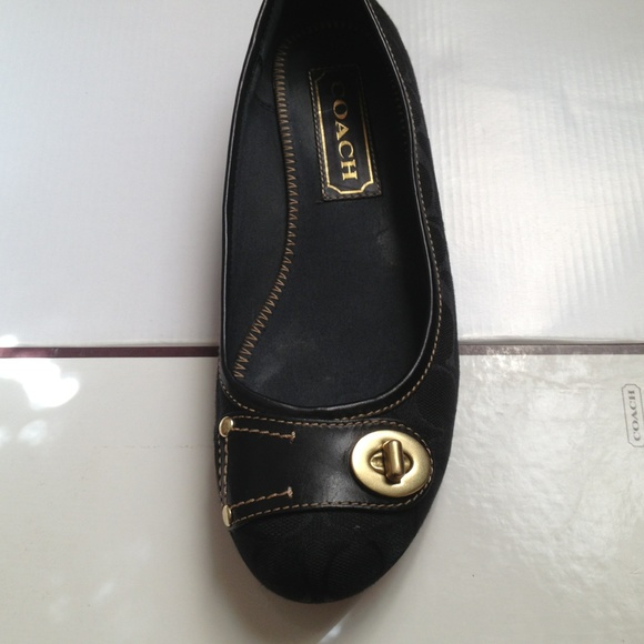 VERY gently used Black Coach Flats