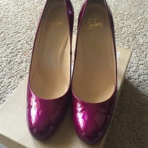 Cranberry plum patient Louboutins
