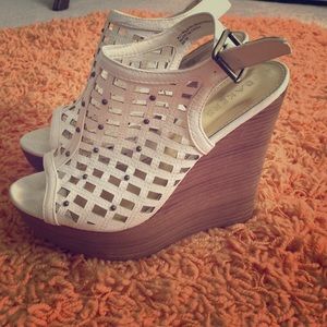 Bakers White Wedges with studding