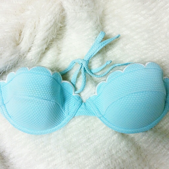 SOLD Tiffany Blue Top Shop Scalloped Bikini - Picture 1 of 4