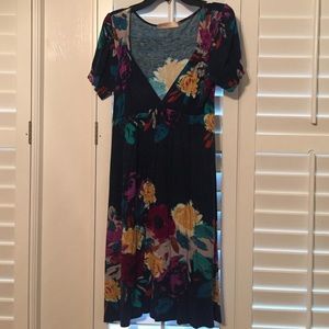 Floral print cotton dress
