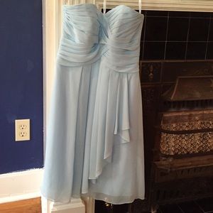 David's Bridal Bridesmaid Dress Size 4 Light Blue
