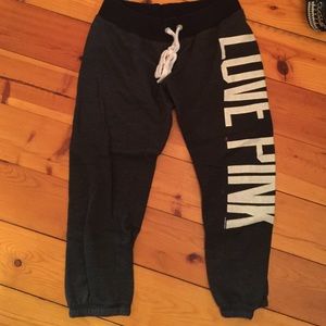 Victoria's Secret pink crop sweat pants