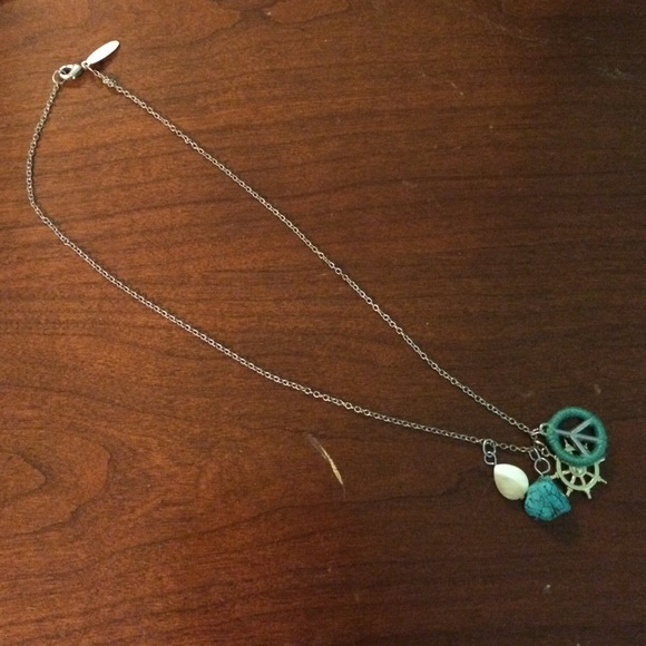 Turquoise and gold Aeropostale necklace