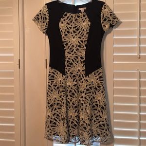Black and white lace overlay NY&Co dress